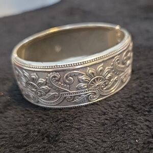 Brighton Hinged Silver Cuff Bracelet